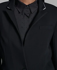 Karl Lagerfeld Women's Reverse Lapel One Button Blazer