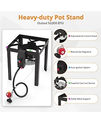Xo 50000 Btu Propane Cooker Set, 30Qt Turkey Fryer and 10Qt Fish Fryer Combo for Camping