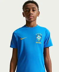 Nike Big Boys and Girls Blue Brazil National Team 2026 Strike Dri-fit T-t-Shirt
