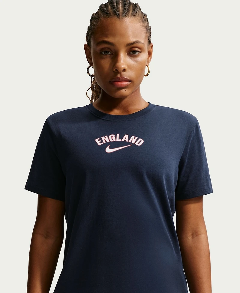 Nike Women's Blue England National Team Wordmark T-Shirt