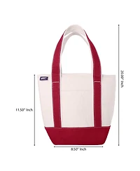 Lands' End Small Insulated Tote Bag with Zip Closure, Travel Cooler for the Pool, Park, and Day Trips