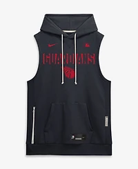 Nike Men's Navy Cleveland Guardians Authentic Collection Standard Issue Dri-fit Sleeveless Hoodie