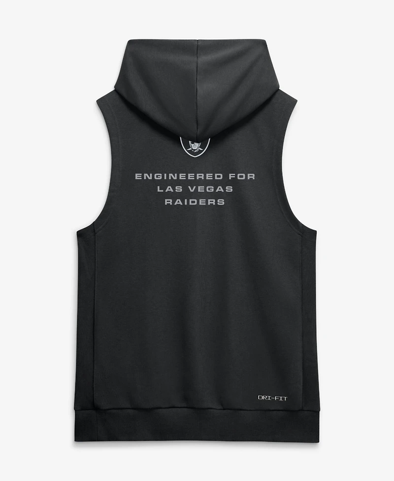 Nike Men's Black Las Vegas Raiders Sideline Standard Issue Dri-fit Sleeveless Hoodie