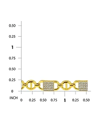Macy's Pave Cubic Zirconia Lock Style Designer Inspired Bracelet