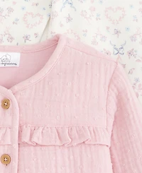 First Impressions Baby Girls' 3M-24M Jacket, Bodysuit & Bubble Pants, 3-Piece Set, Macy's Exclusive
