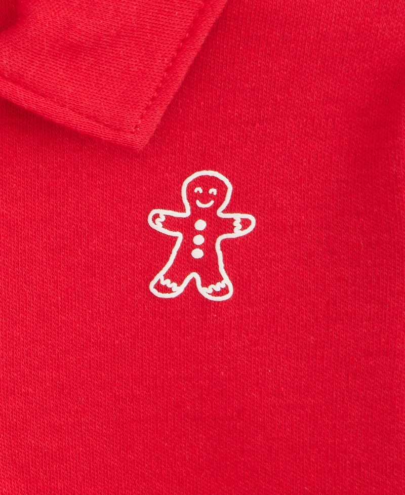 First Impressions Baby Boys' 3M-24M Mix & Match Long-Sleeve Gingerbread Polo T-Shirt, Macy's Exclusive
