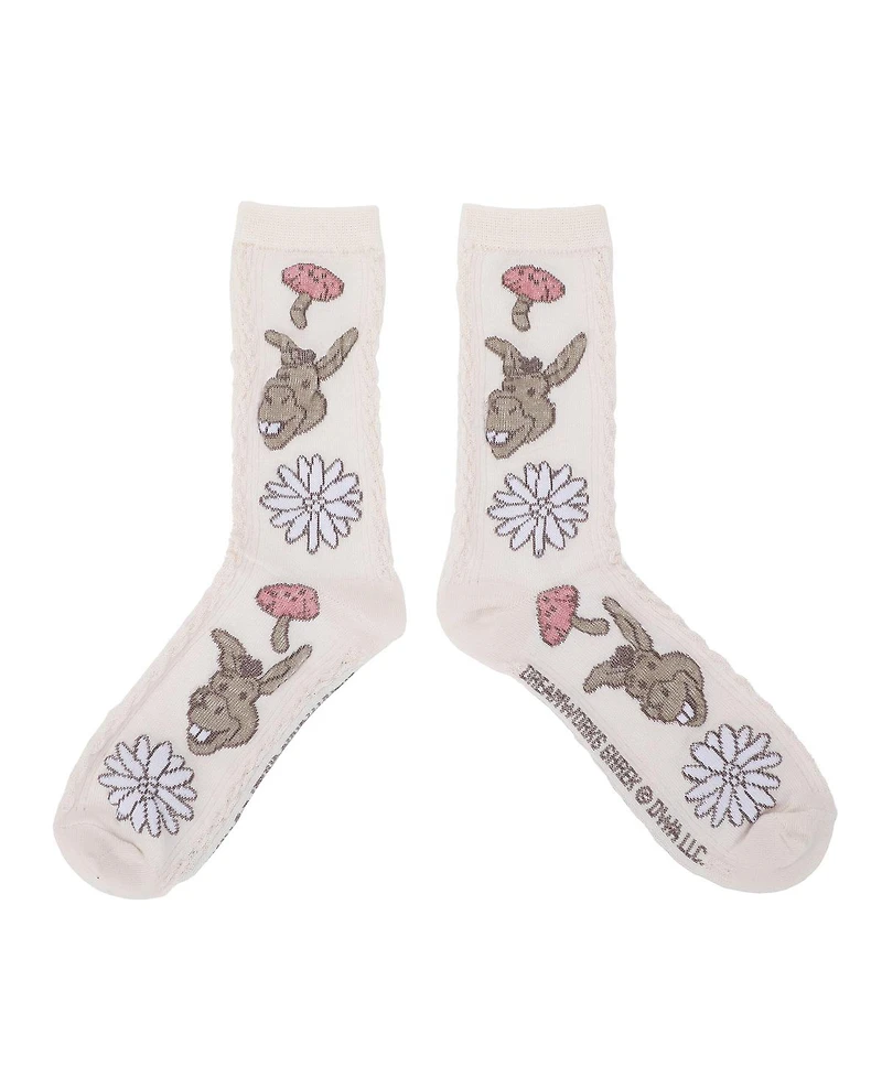 Shrek Women's Donkey Flora Patterns 2-Pair Socks