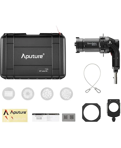Aputure Spotlight Mount Ii Projection Lens Modifier Kit with 26 Degree Lens for Storm 400x and Storm 700x fixtures