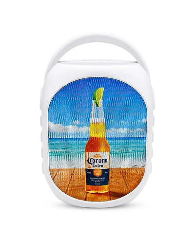 Corona Mini Party Speaker with Color Changing Led Lights, Fm Radio, Built-in Handle