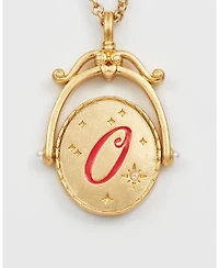 Fable England O Initial Orchid Gold Spinner Chain Necklace