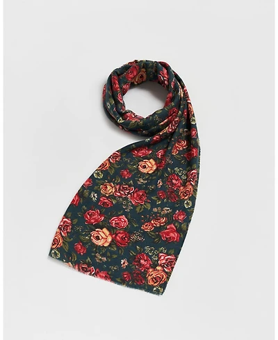 Fable England Roses Teal Pashmina Scarf
