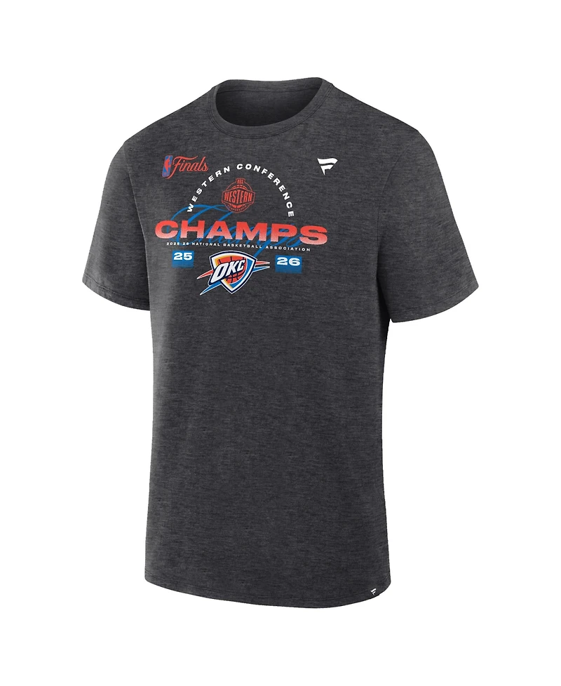 Fanatics Men's Charcoal Oklahoma City Thunder 2026 Western Conference Champions Roster T-Shirt