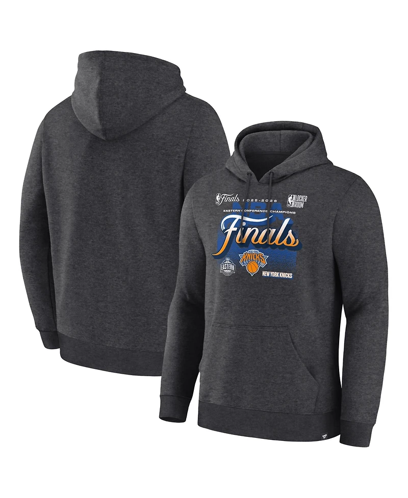 Fanatics Men's Charcoal New York Knicks 2026 Eastern Conference Champions Locker Room Pullover Fleece Hoodie