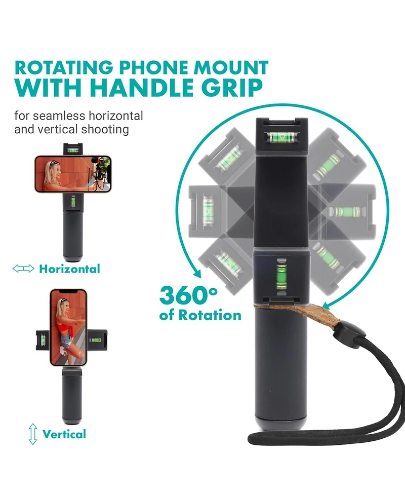 Movo iVlogger-pro Vlogging Kit for iPhone/Android Smartphones with Mic, Light, Tripod, and More