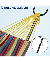 GarveeLife Heavy Duty Double Hammock with Steel Stand - 2 Person Outdoor Hammock, Portable, Space-Saving, 450 lbs Capacity, with Carry Bag
