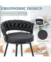 Dyhome Set of 2 28 Inch Bar Stools, 360degree(s) Swivel Modern Counter Height Stools