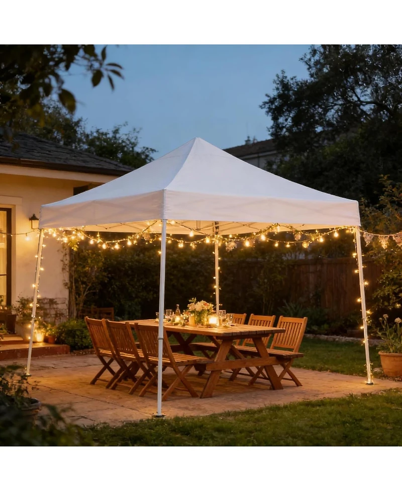 gaomon 10 x 10 Feet Pop Up Canopy Tent with Carrying Bag, Slant Leg Instant Gazebo for Beach, Patio, Deck and Garden