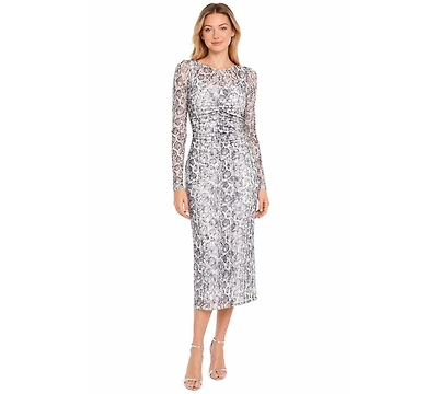 Sam Edelman/S Rothschild & Co Inc Women's Snakeskin Ruched Dress