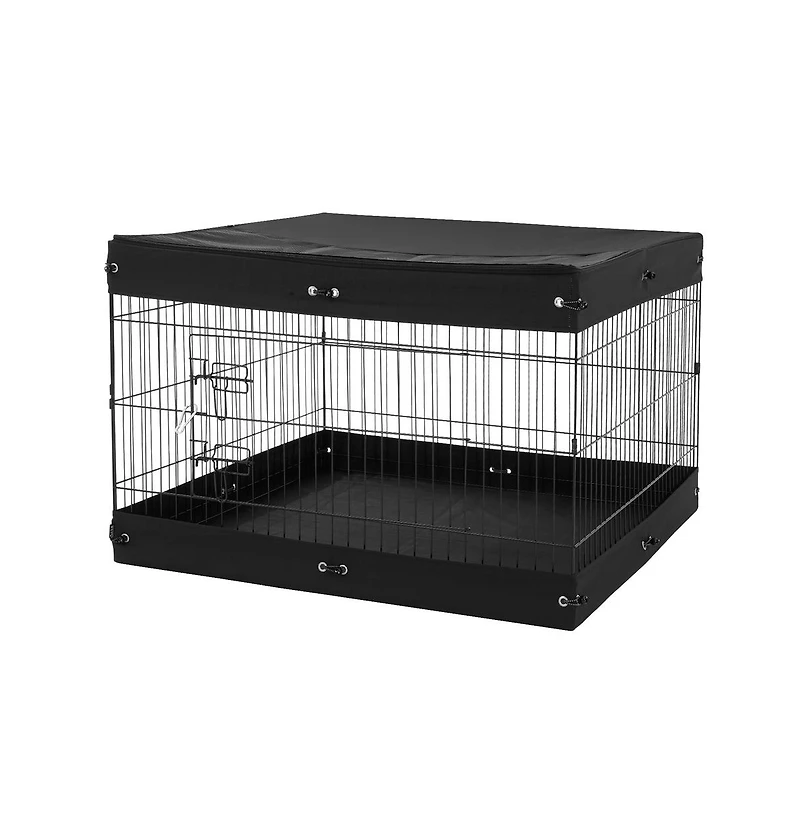 Ruie Square 4 Panel Metal Dog Exercise Pen 24 x 36 in Indoor Outdoor Playpen