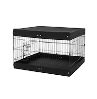 Ruie Square 4 Panel Metal Dog Exercise Pen 24 x 36 in Indoor Outdoor Playpen