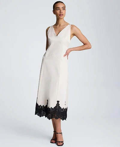 Kenneth Cole Women's Sleeveless V-Neck Midi Dress