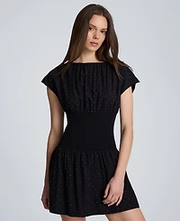 Kenneth Cole Women's Smocked Waist Mini Dress