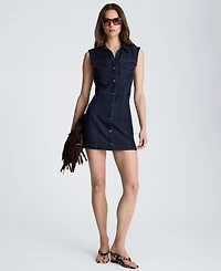 Kenneth Cole Women's Two Pocket Mini Shirt Dress