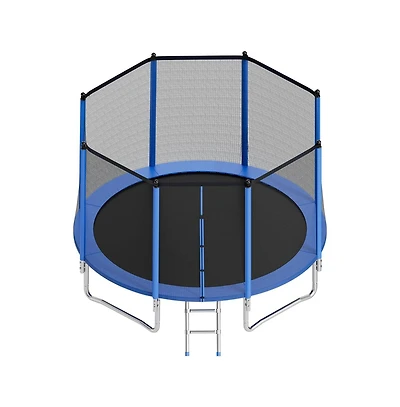 Ruie Outdoor Trampoline 12 feet Round Recreational Trampoline with Enclosure Net