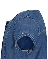 Tommy Hilfiger Girls' 4-16 Denim Short-Sleeve Dress