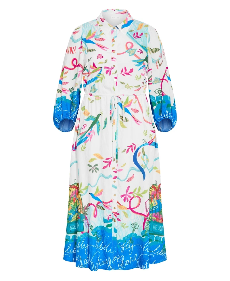 City Chic Women's Plus Tahlia Spirit Print Maxi Dress
