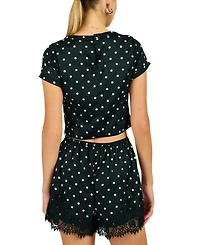 Line & Dot Women's Sophie Polka Crewneck Short-Sleeve Top