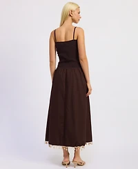 En Saison Women's Stella Mixed Media Sleeveless Dress