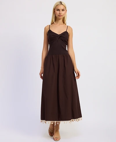 En Saison Women's Stella Mixed Media Sleeveless Dress