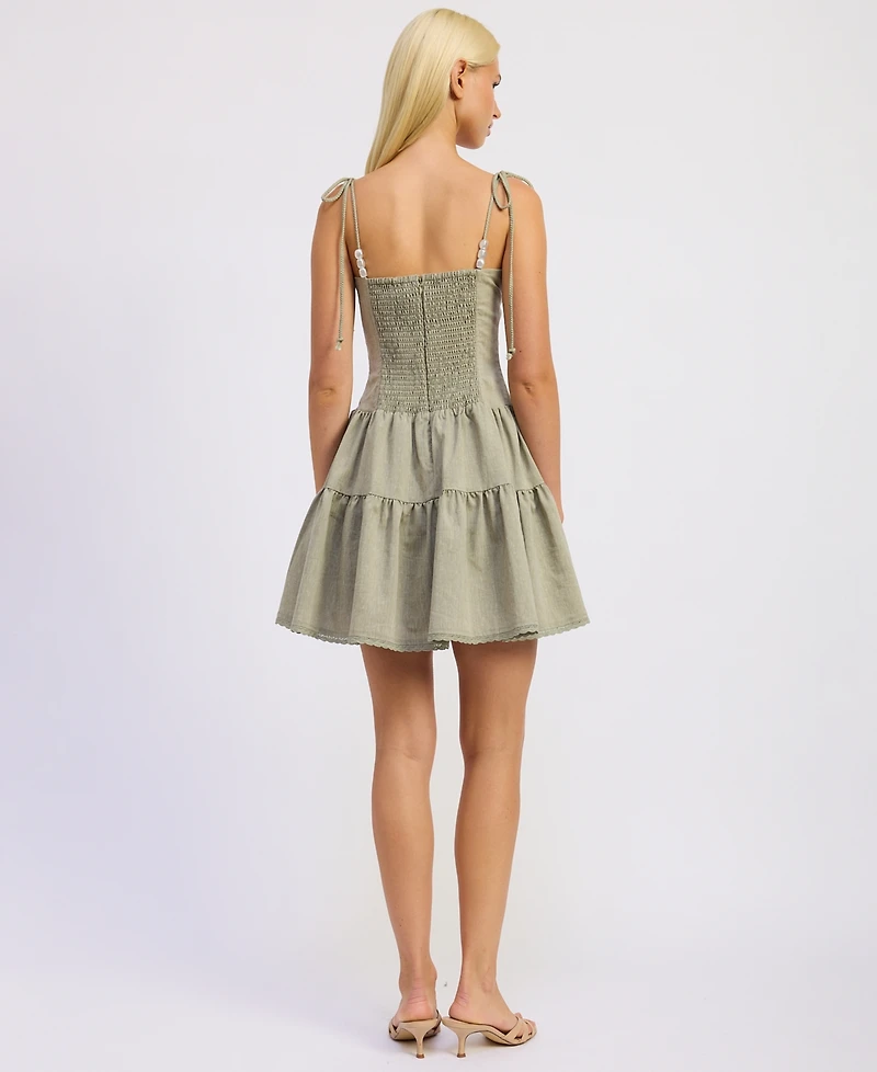 En Saison Women's Adele Sleeveless Sweetheart Neck Mini Dress