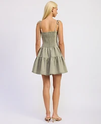 En Saison Women's Adele Sleeveless Sweetheart Neck Mini Dress
