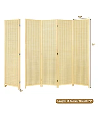 sumyeg 6-Foot 4-Panel Portable Folding Room Divider Privacy Screen