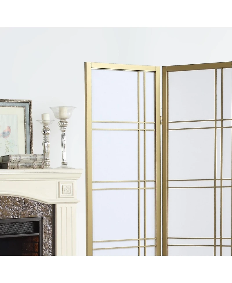 sumyeg 4-Panel Folding Room Divider Screen for Indoor Space Separation and Privacy Use