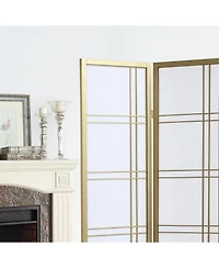 sumyeg 4-Panel Folding Room Divider Screen for Indoor Space Separation and Privacy Use