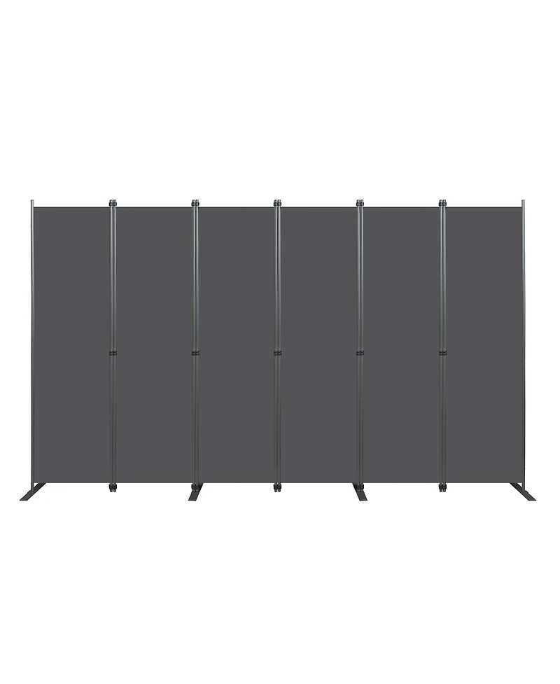 sumyeg 6-Panel Folding Room Divider 120 Inch x 71 Inch Heavy Duty Metal Frame Privacy Screen for Indoor Use