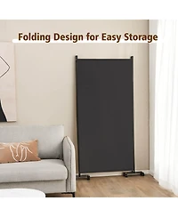 sumyeg 3-Panel Folding Room Divider with Lockable Wheels for Flexible Space Separation