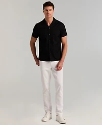 Perry Ellis Men's Jacquard Novelty Camp Shirt