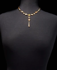 Anne Klein Stone Pebble Lariat Necklace, 16" + 3" extender