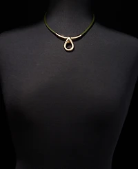Anne Klein Teardrop Leather Cord Pendant Necklace, 16" + 3" extender