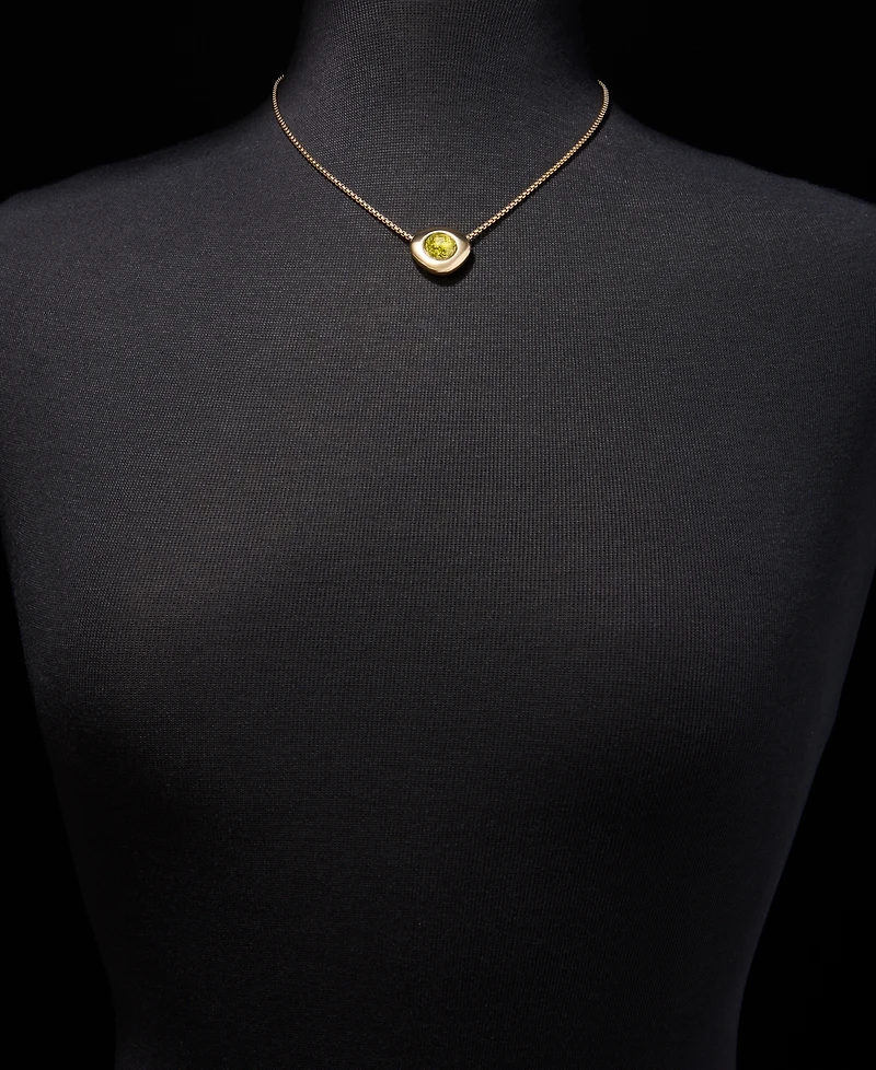 Anne Klein Stone Pebble Pendant Necklace, 16" + 3" extender