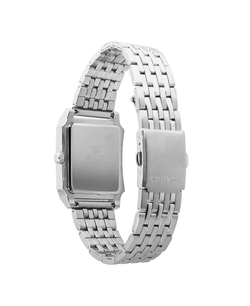 Casio Unisex Japanese Quartz Analog Silver-Tone Stainless Steel Watch 31.5mm