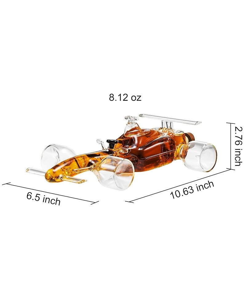 The Wine Savant Racecar 8.12 oz. Whiskey Decanter