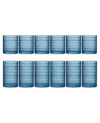 The Wine Savant Hobnail Beaded Highball Tumbler Glasses, Set of 12
