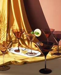 The Wine Savant Venus Ribbed Martini Glasses, Set of 6