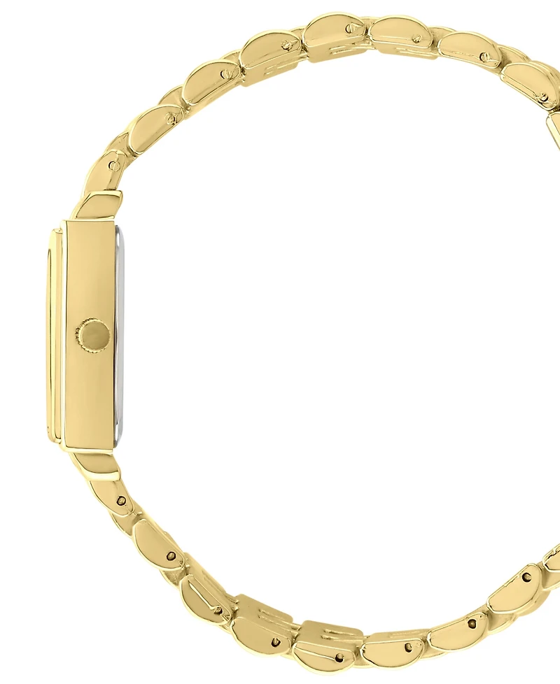 Bcbg Women's Quartz Rectangle Gold Stainless Steel Watch 21mm