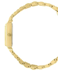 Bcbg Women's Quartz Rectangle Gold Stainless Steel Watch 21mm